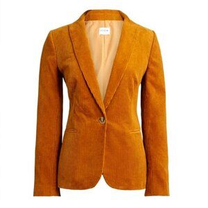 J. Crew Tan Corduroy Long Sleeve Blazer Size 8 NWT $218 Retail